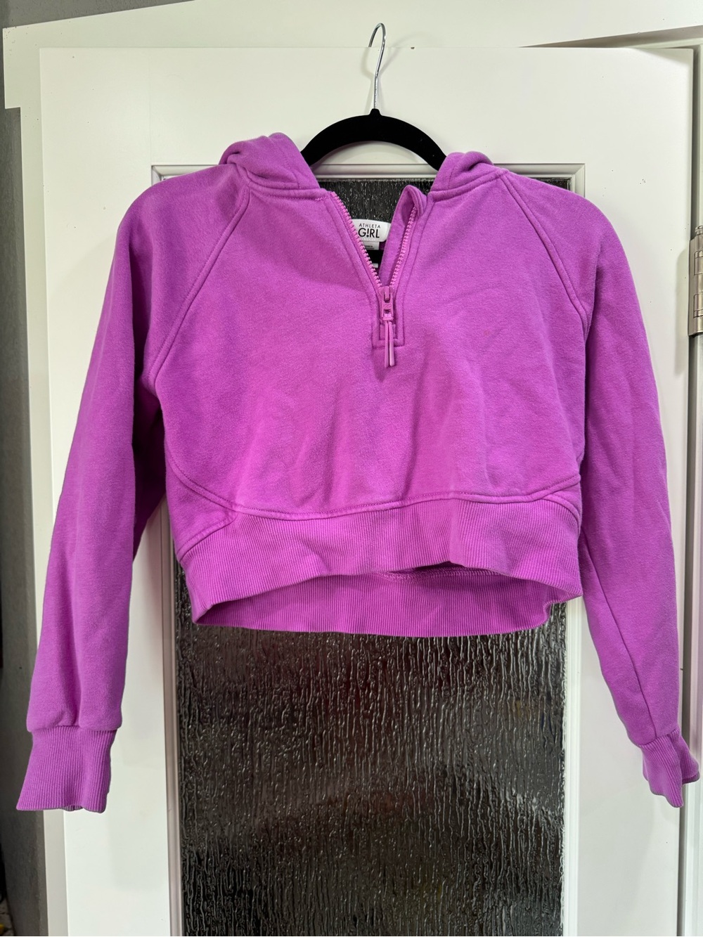 Athleta Girls Purple Cropped Hoodie
